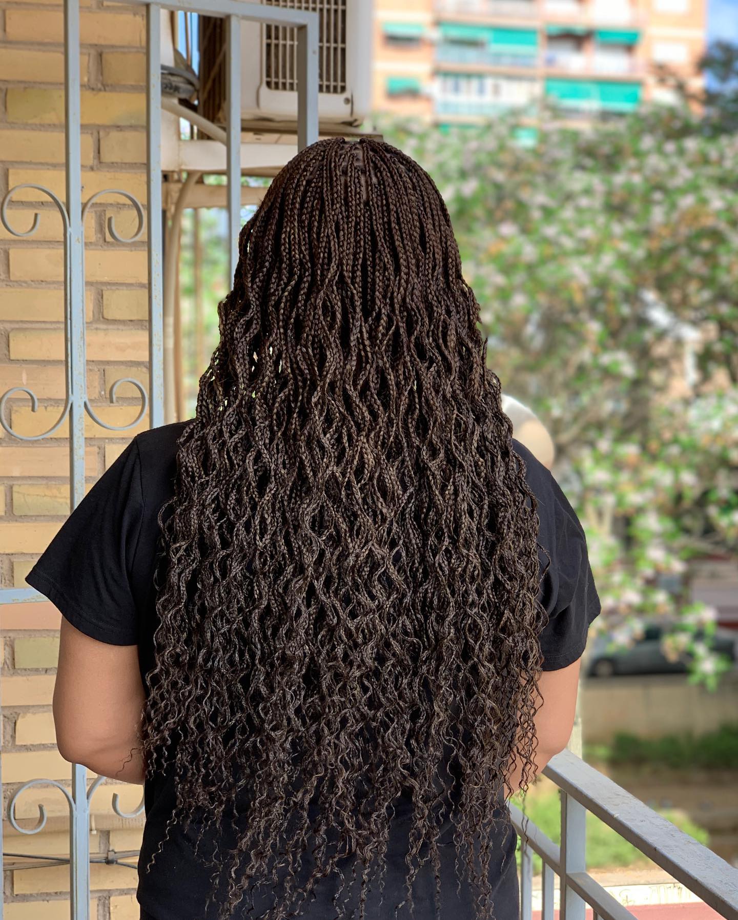 Long and Luscious Box Braids with Soft Waves