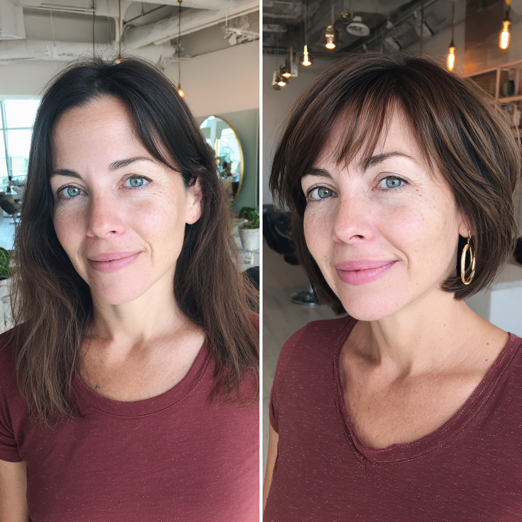 Modern Textured Bob with Playful Bangs