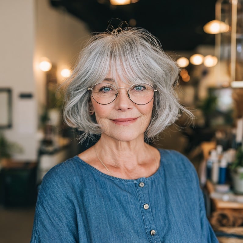 Modern Textured Jaw-Length Bob with Soft Layers