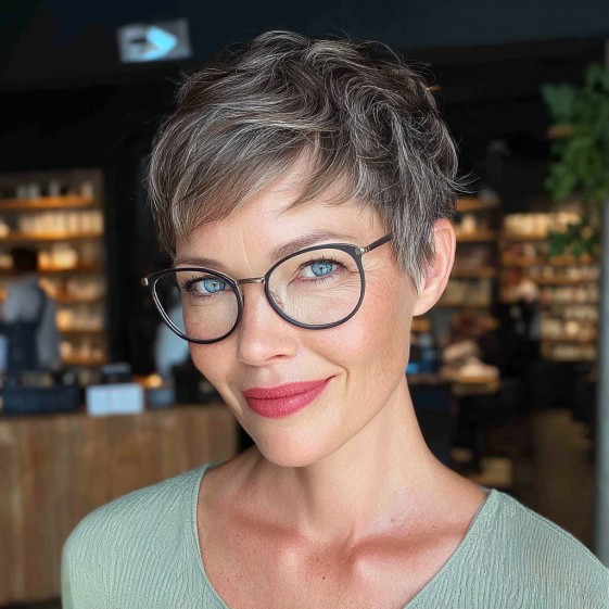 Modern Textured Pixie with Soft Volume