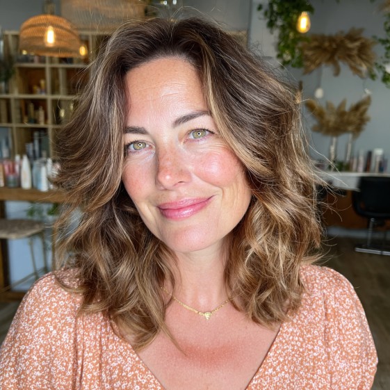 Modern Textured Waves with Soft Highlights
