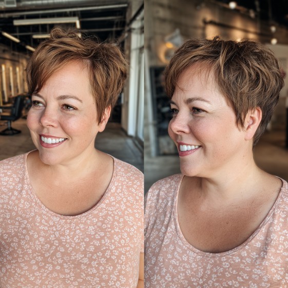 Playful Textured Pixie Cut with Soft Layers