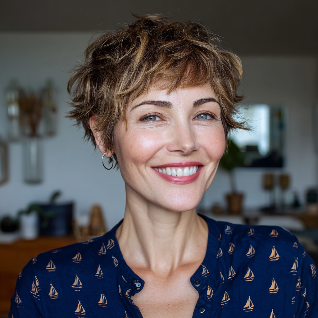 Playful Textured Pixie with Soft Highlights