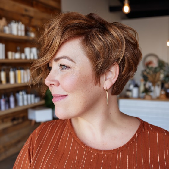 Sassy Textured Pixie Cut with Asymmetrical Layers
