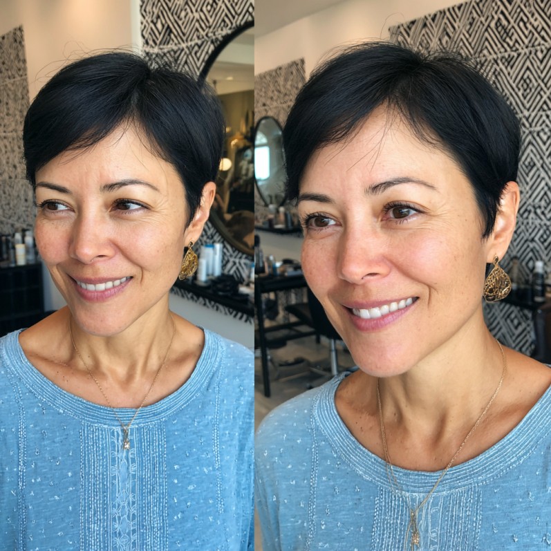 Sleek Textured Pixie Cut with Soft Edges