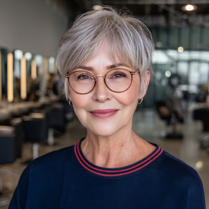 Softly Textured Pixie Cut with Feathered Layers