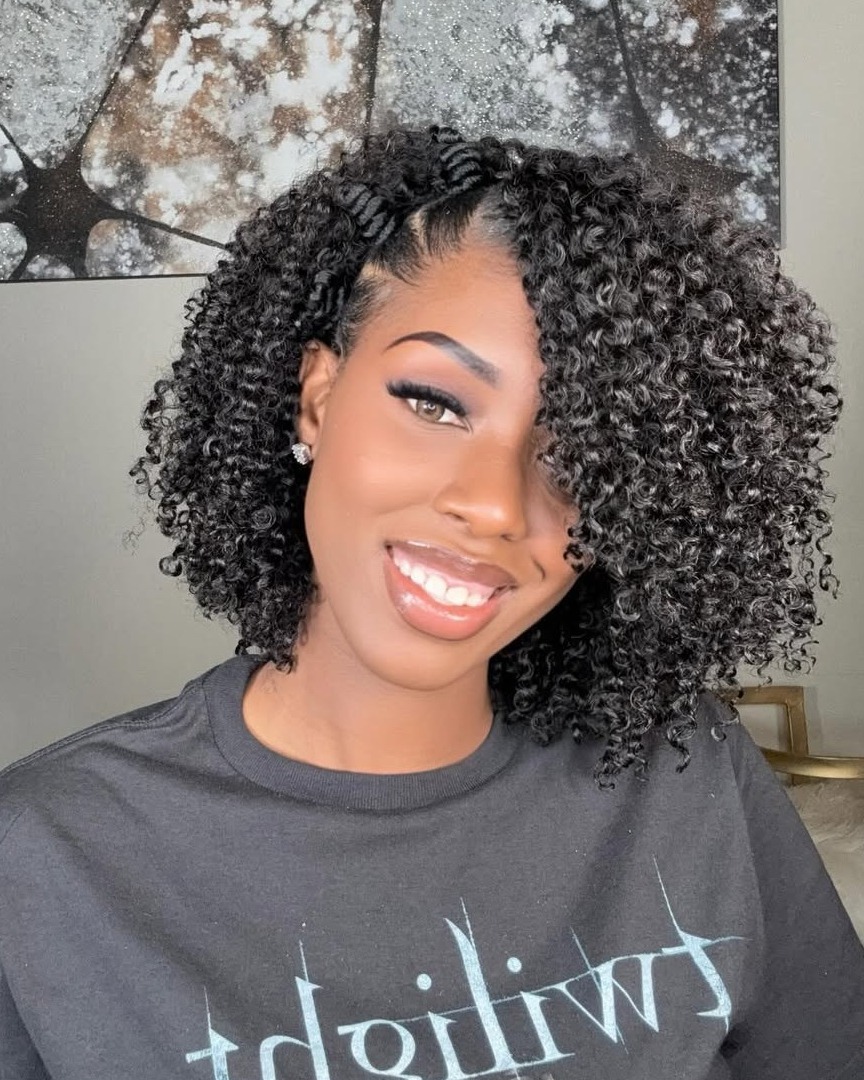 Stylish Curly Crochet Braids with Defined Volume