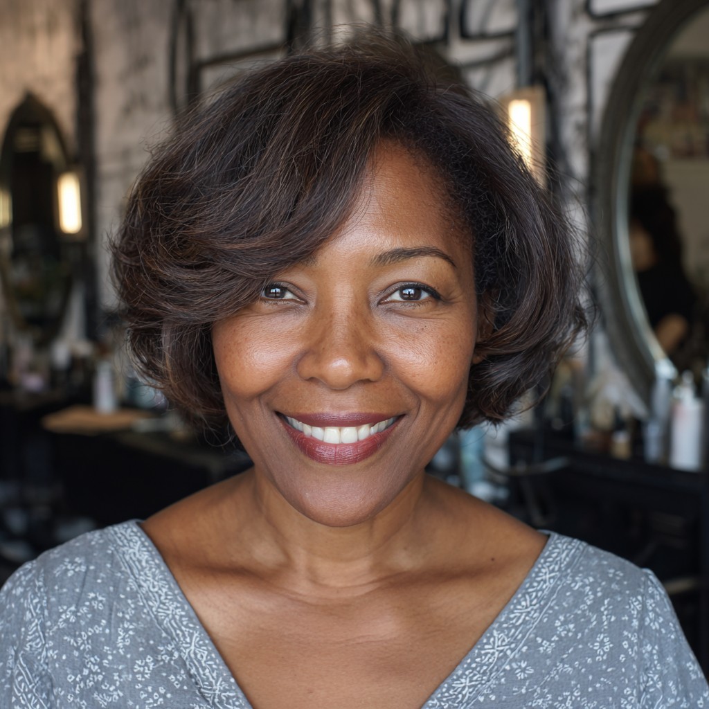 Stylish Layered Bob with Soft Volume