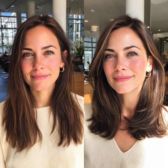 Stylish Lob with Soft Layers