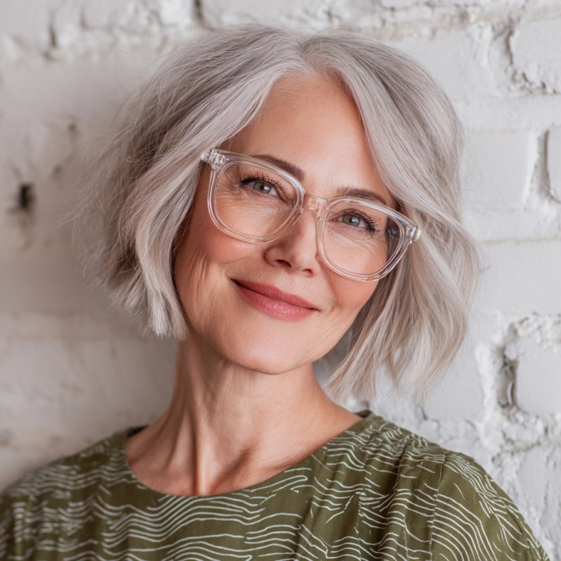 Stylish Textured Jaw-Length Bob with Soft Waves