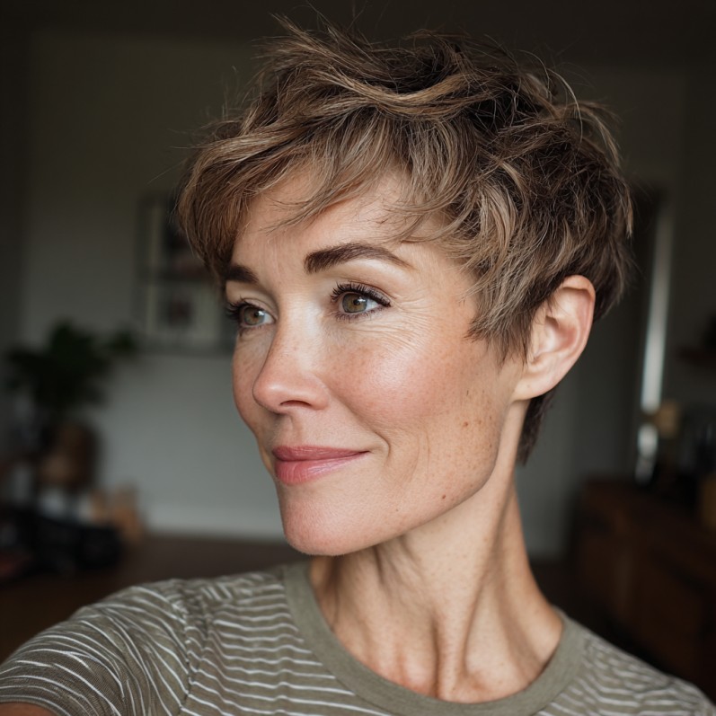 Textured Pixie Cut with Playful Layers