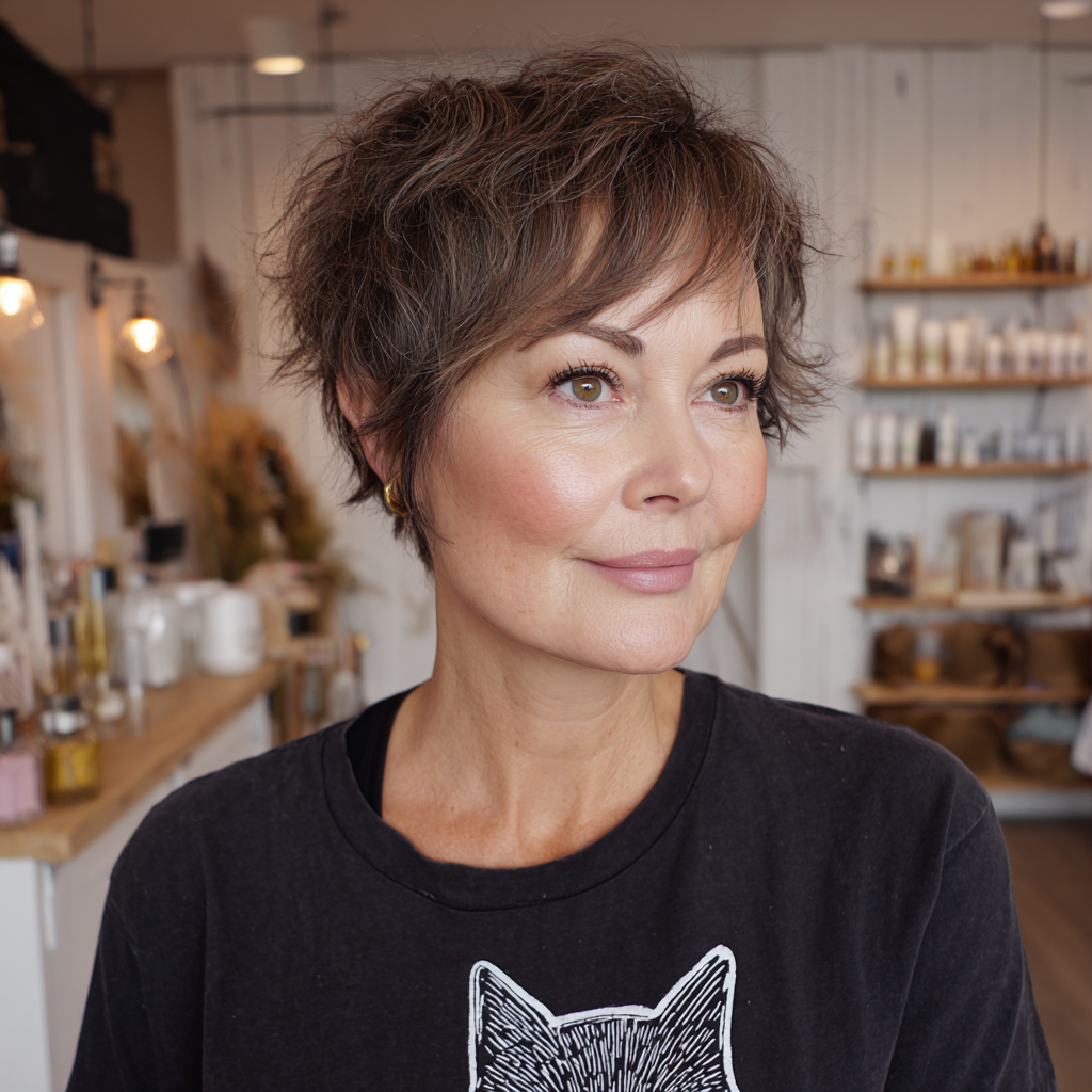 Textured Short Cut with Soft Waves and Face-Framing Layers