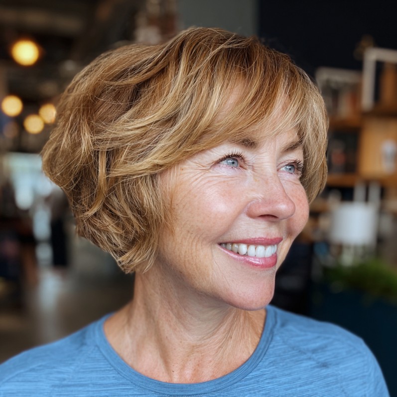 Chic Textured Bob with Soft Waves