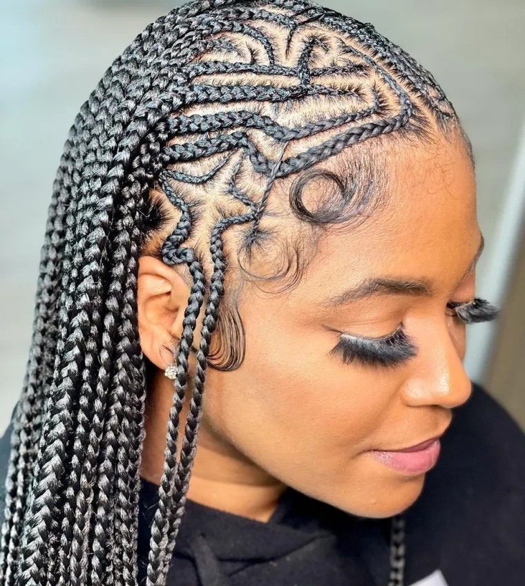 Artistic Feed-in Braids with Defined Patterns