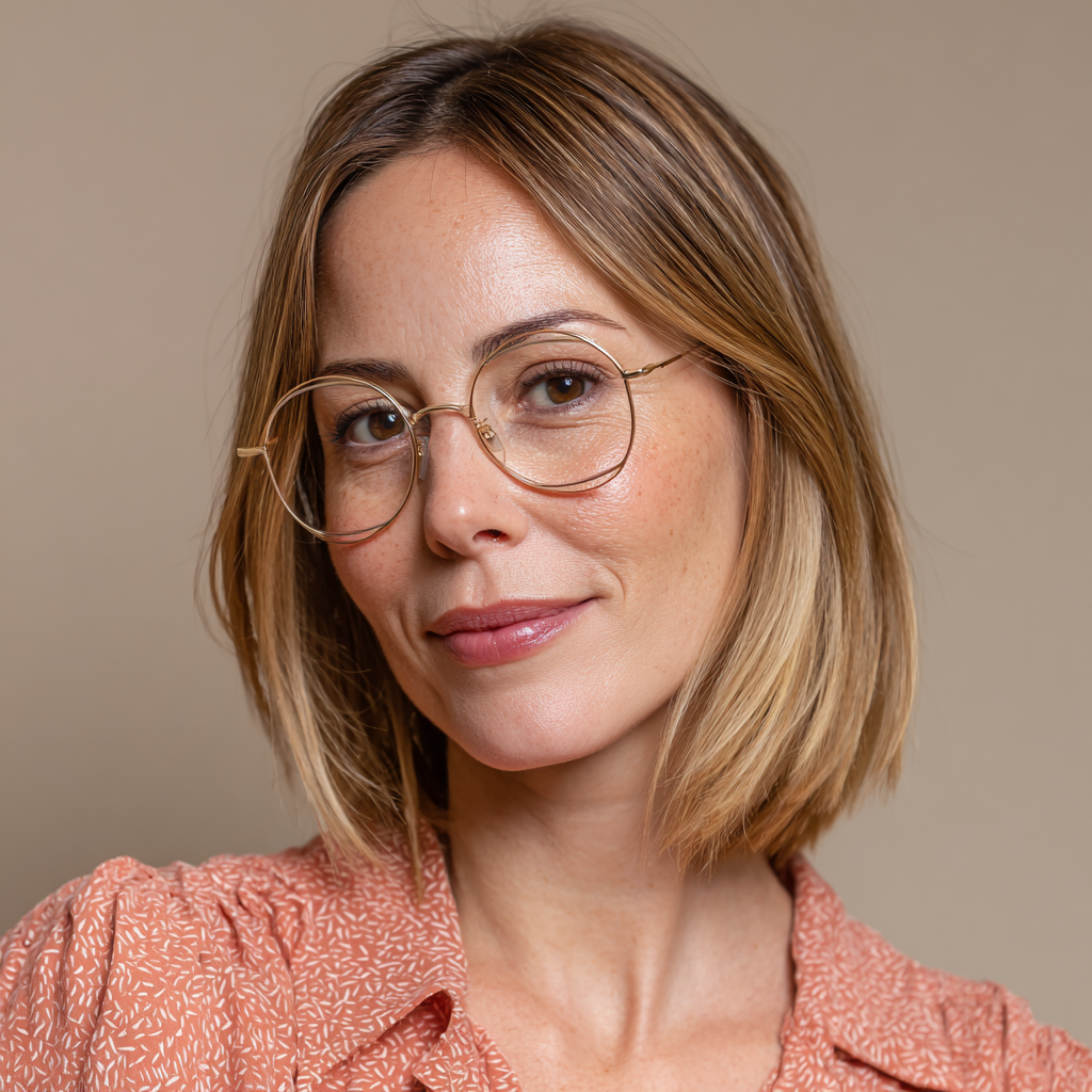 Chic Blunt Bob with Subtle Highlights