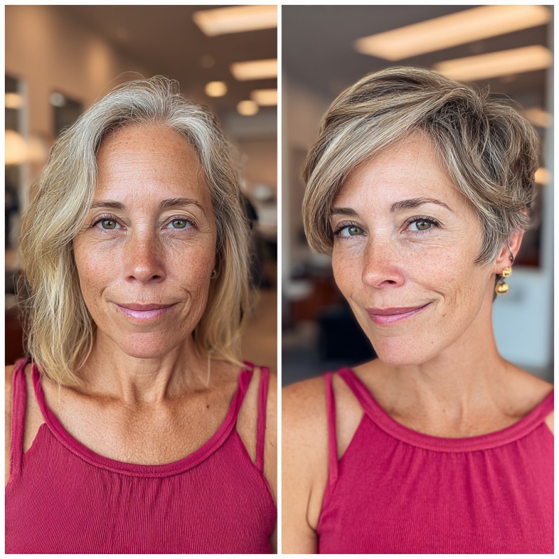 Chic Dark Blonde Textured Pixie Cut with Subtle Layers