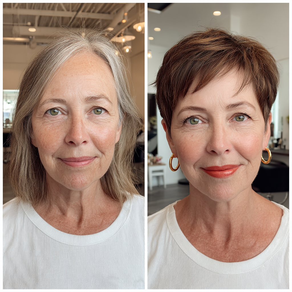 Chic Short Brown Pixie with Soft Layers