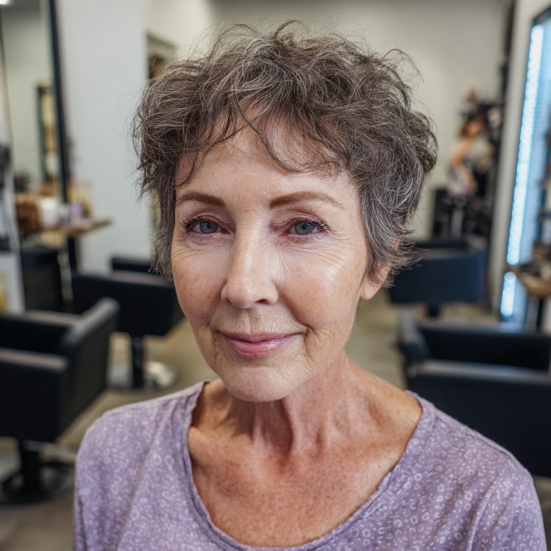 Chic Soft Wavy Pixie with Playful Texture