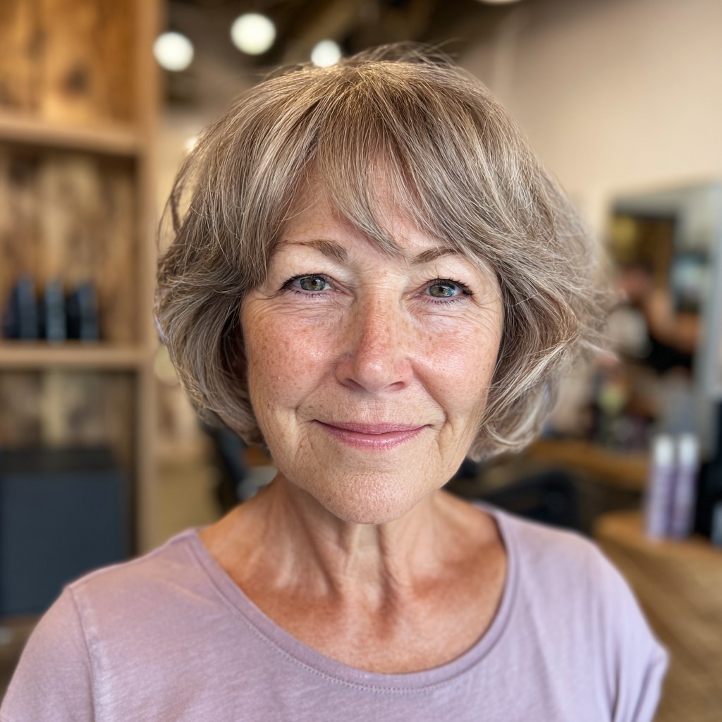 chic textured bob with soft layers