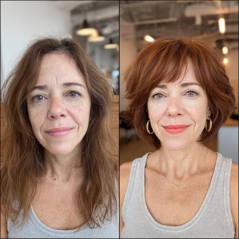 Chic Textured Lob with Subtle Highlights