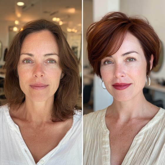 Chic Textured Short Bob with Subtle Highlights