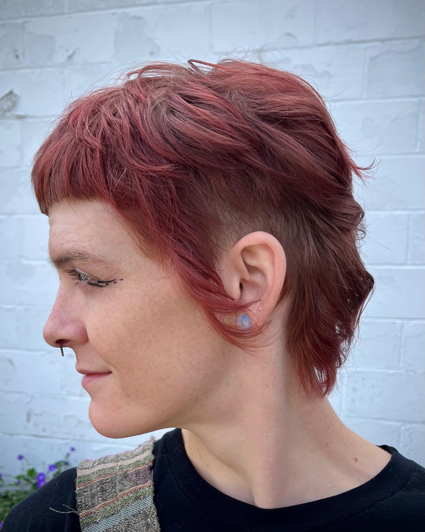 Choppy Textured Mixie with Bold Fringe