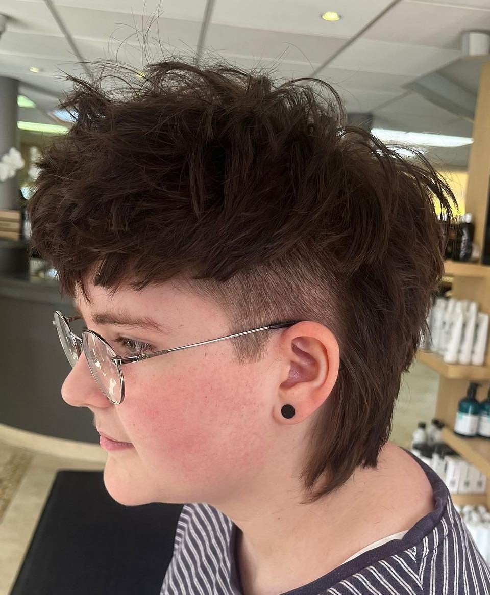 Edgy Textured Mixie with Shaved Sides