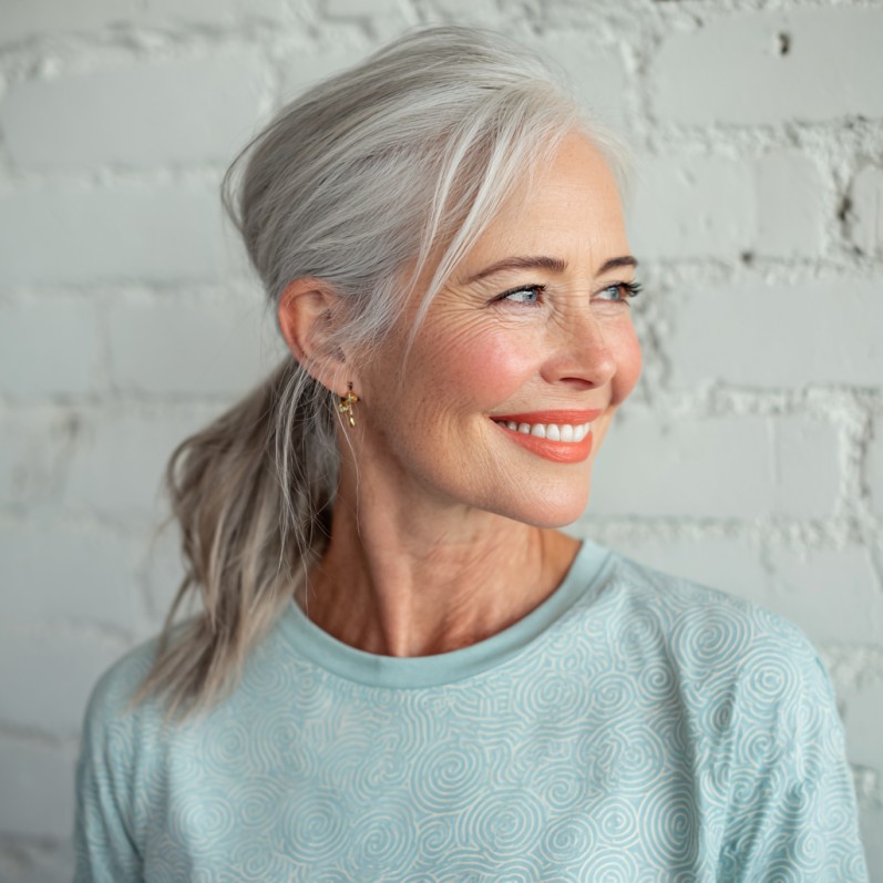 Effortless Casual Ponytail with Soft Face-Framing Layers