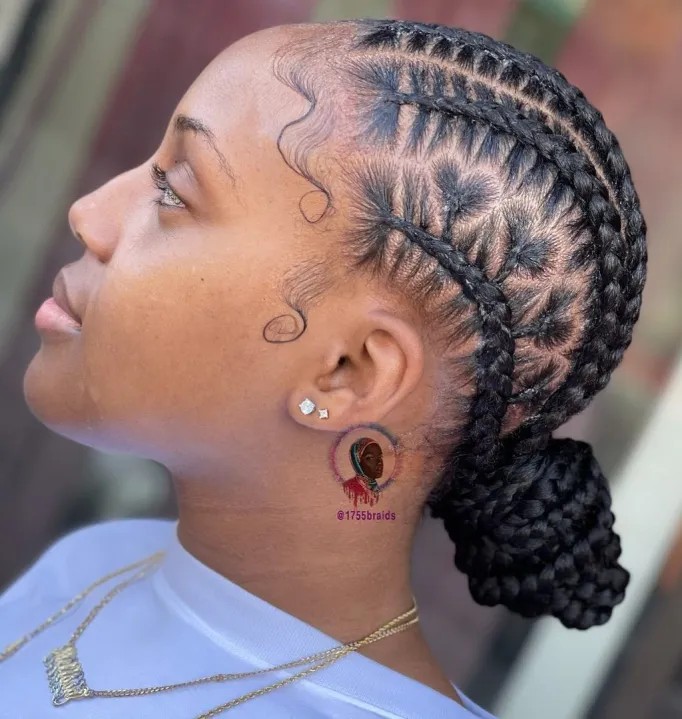 Elegant Feed-in Braids with Defined Curls