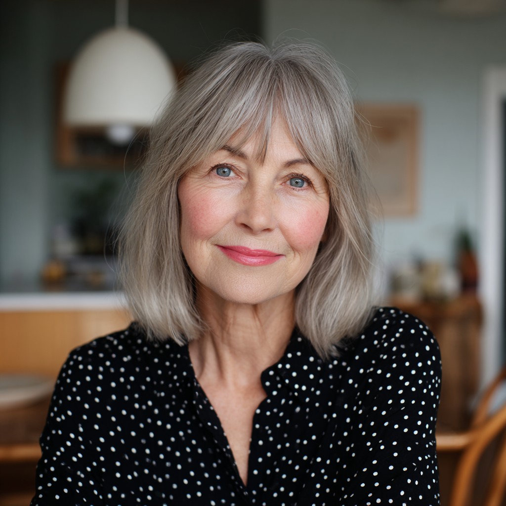 Elegant Softly Layered Gray Lob