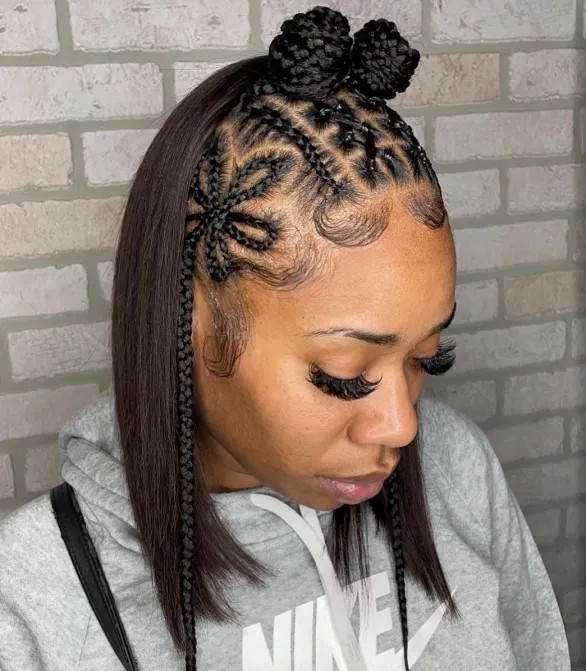 Modern Chic Feed-in Braids with Sleek Finish