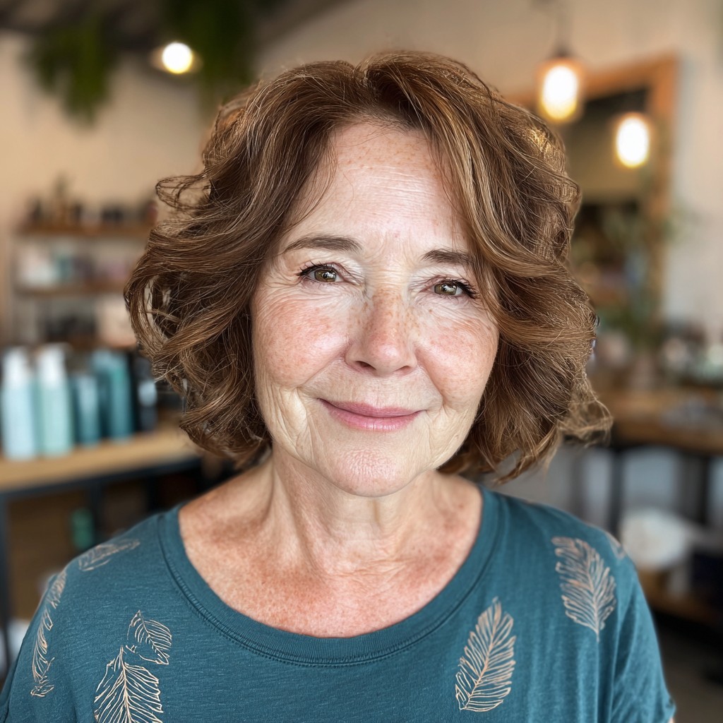 Softly Curled Shoulder-Length Cut with Subtle Layers