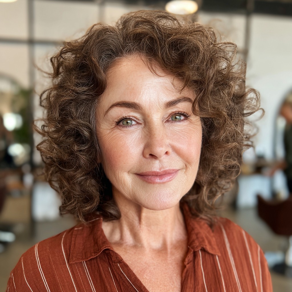 Softly Defined Curly Bob with Volume