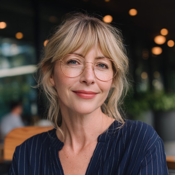 Softly Textured Bottleneck Bangs with Gentle Waves