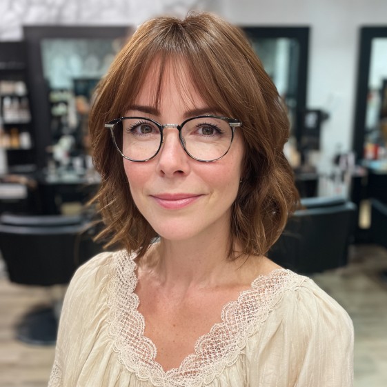 Stylish Bottleneck Bangs with Soft Textured Layers
