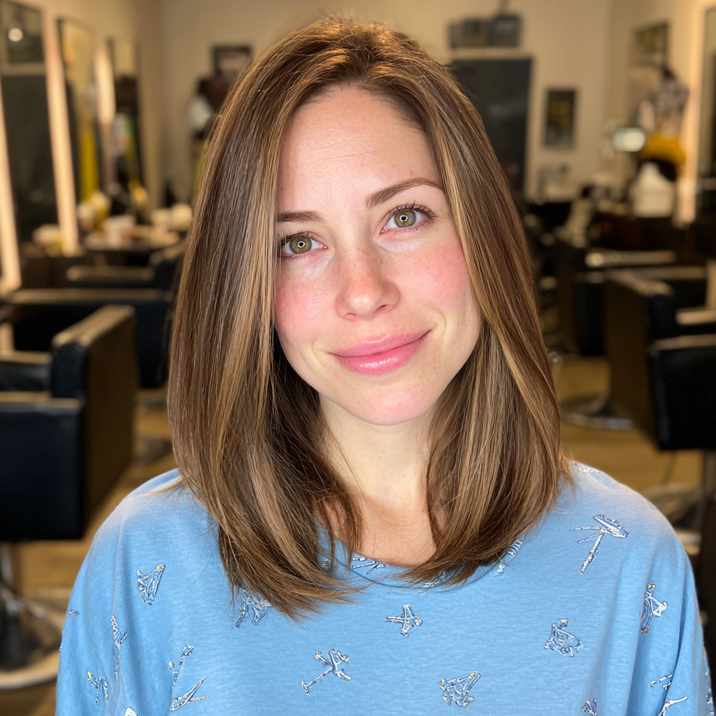Stylish Straight Cut with Subtle Textured Layers