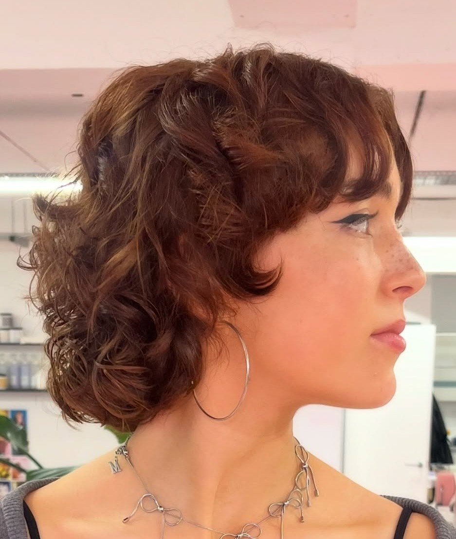 Textured Curly Mixie with Defined Layers