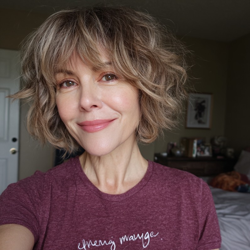 Textured Dark Blonde Bob with Soft Layers