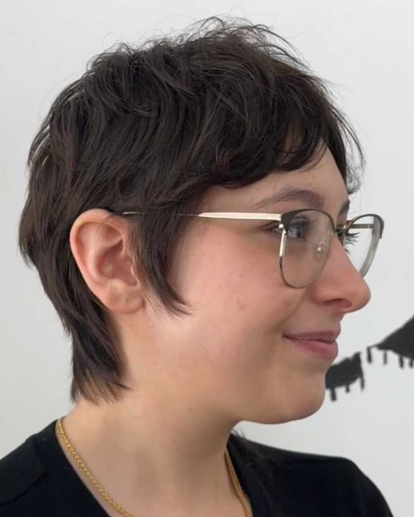 Textured Short Mixie with Playful Choppy Layers