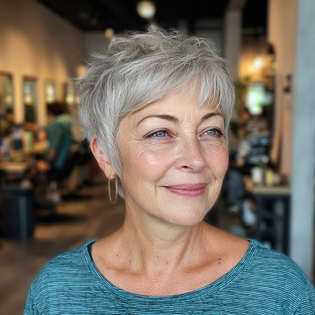 Textured Short Pixie with Effortless Volume