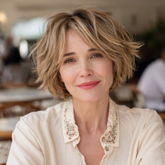 Textured Soft Bob with Gentle Layers