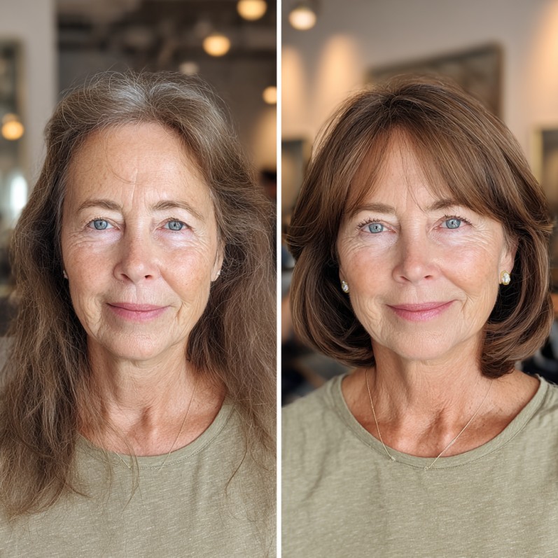 Classic Blunt Bob with Soft Bangs