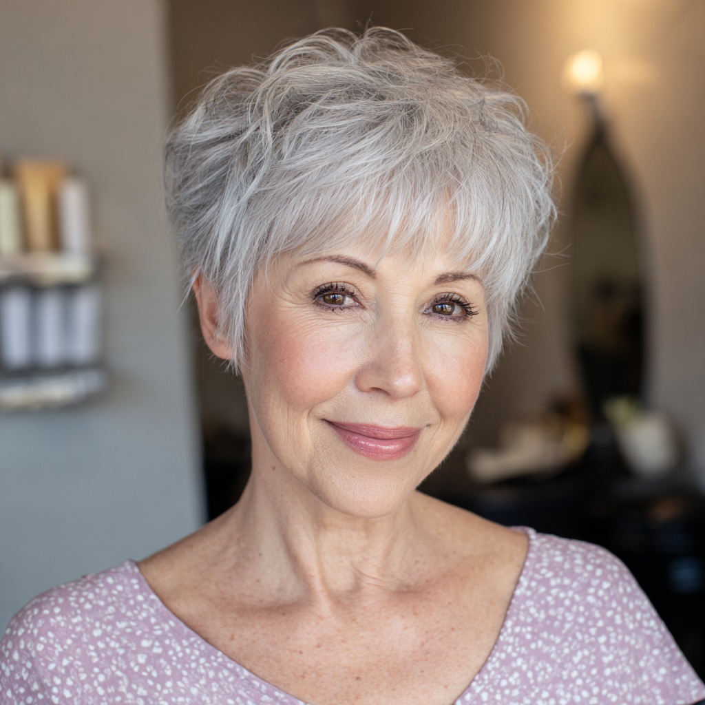 Chic Short Layered Pixie with Textured Volume