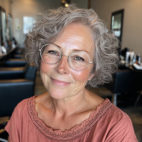 Charming Short Curly Cut with Soft Volume