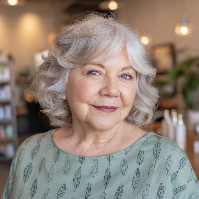 Charming Softly Curled Bouncy Bob with Subtle Layers