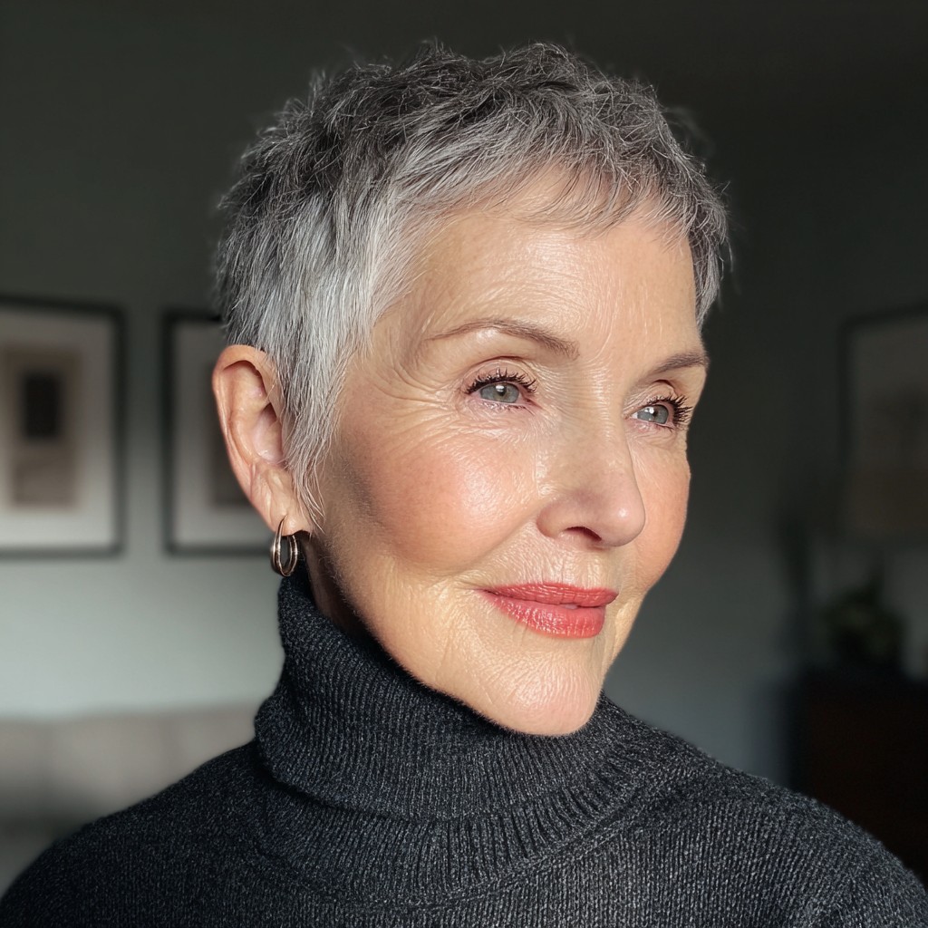 Chic Short Textured Pixie with Soft Edges