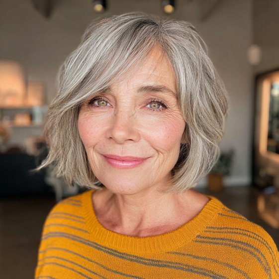 Chic Soft Textured Bob with Face-Framing Layers