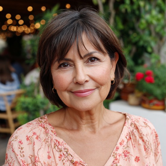 Chic Soft Textured Bob with Wispy Bangs