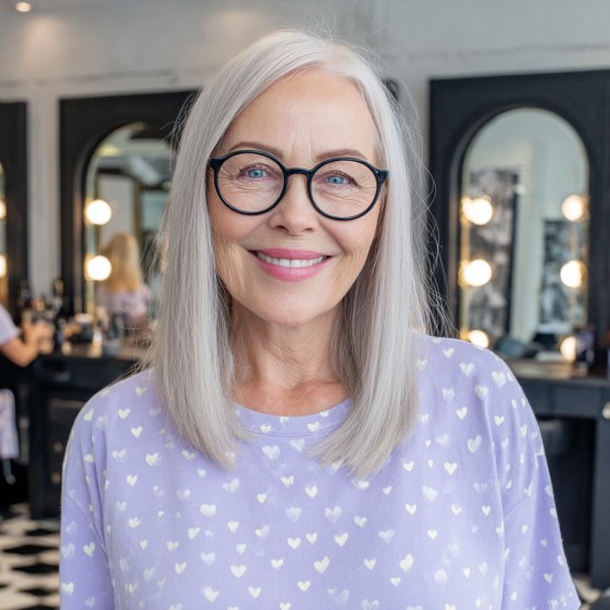 Chic Straight Long Layered Cut with Subtle Highlights