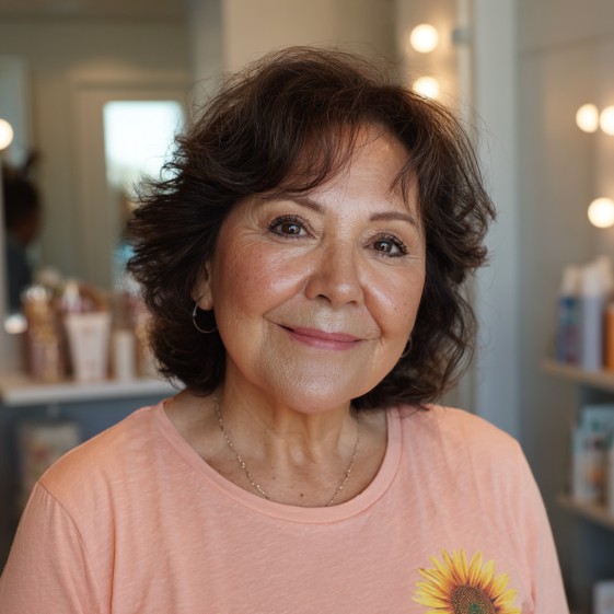 Chic Textured Crop with Soft Volume